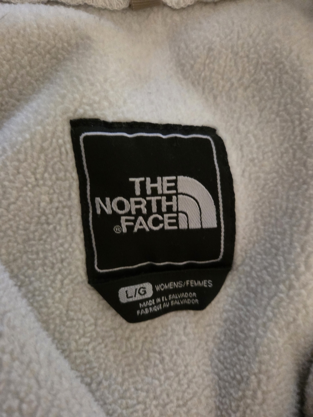 The North Face Two-Tone Fleece Jacket - Light Gray & Taupe - Picture 2 of 2